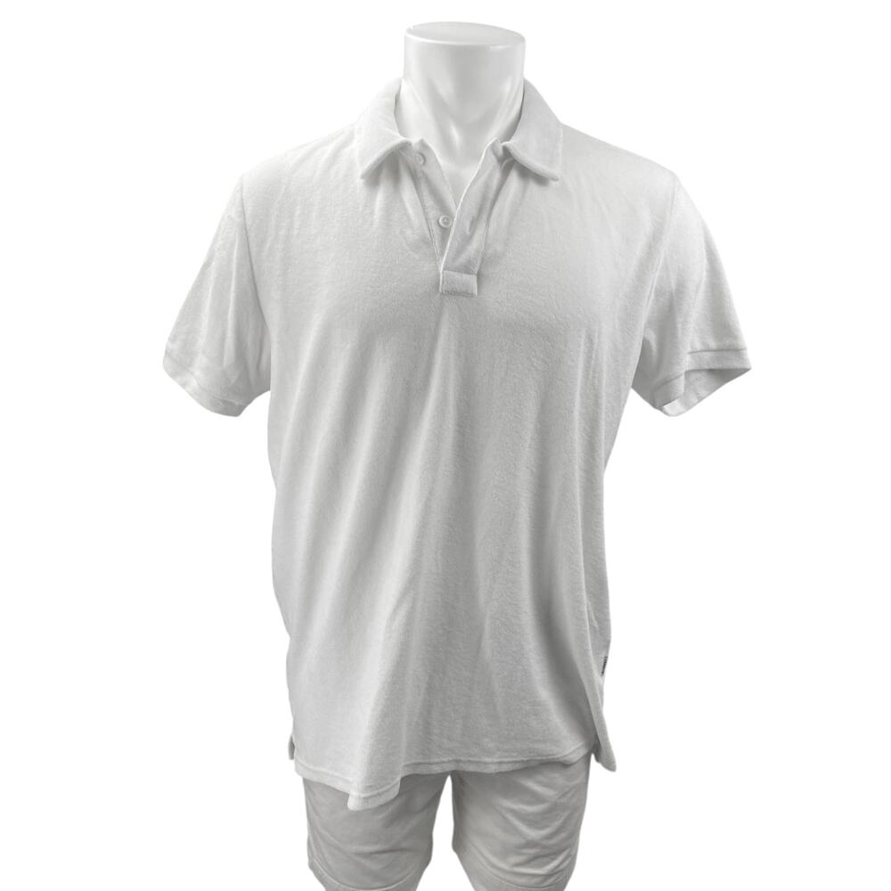 Bluemint Men's White Short Sleeve Performance Golf Polo Shirt Top Size XL